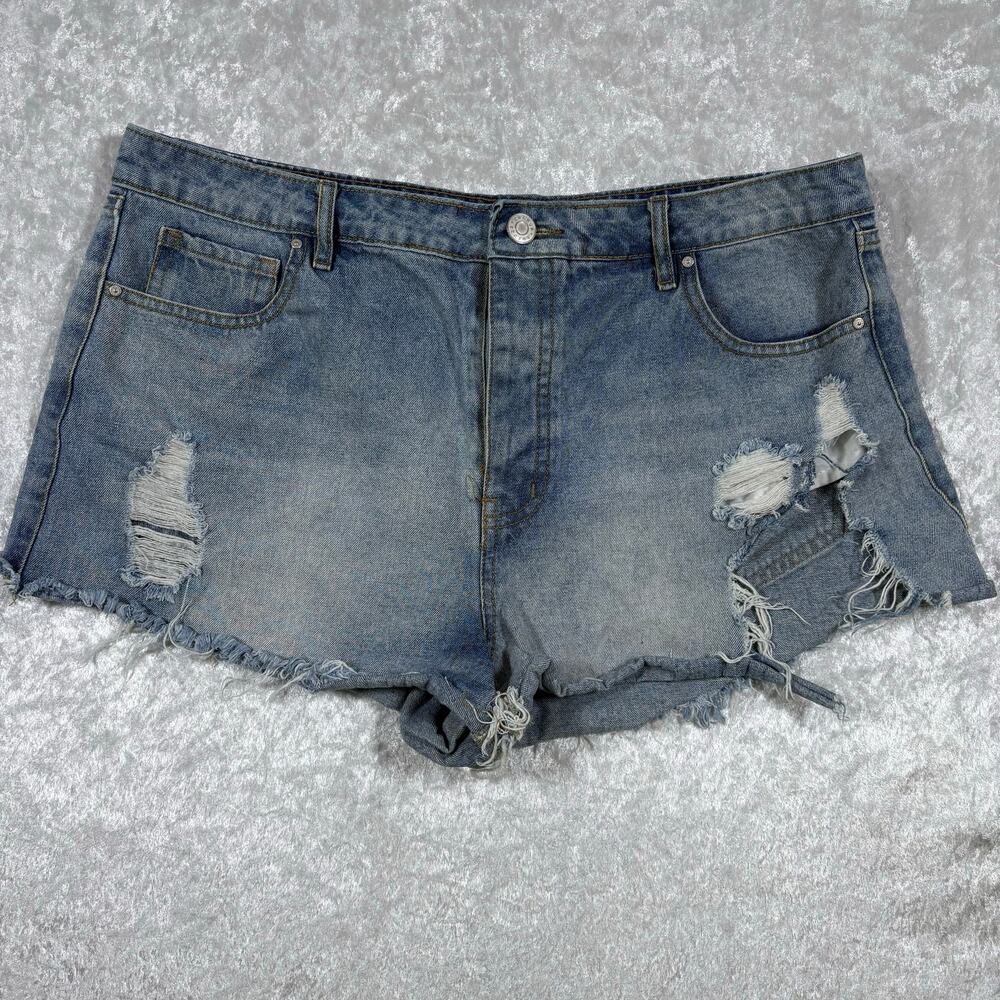 Refuge Blue Denim Womens Shorts Sz 14